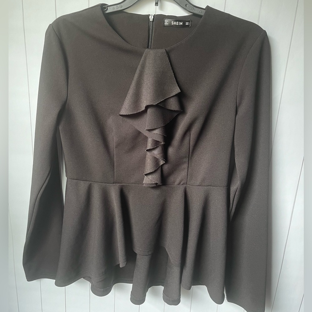 Black Peplum Top